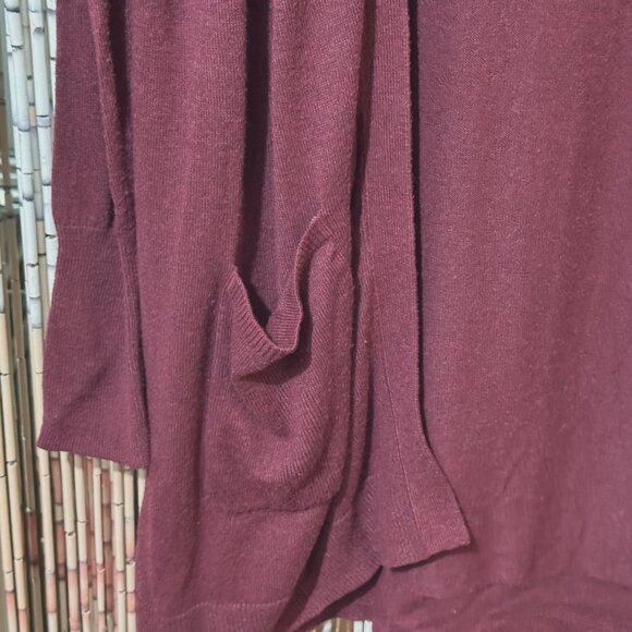 MOSSIMO Open Cardigan Sweater with Pockets, Cranberry, XXL - Picture 12 of 14